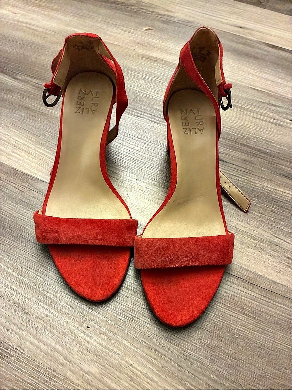Naturalizer Heeled Sandals in Red